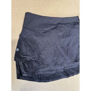 Athleta Womens Size SMALL Black Excursion Skort Skirt Hybrid Tennis Side Pockets
